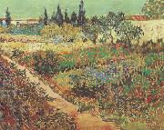 Vincent Van Gogh Flowering Garden with Path (nn04) oil on canvas